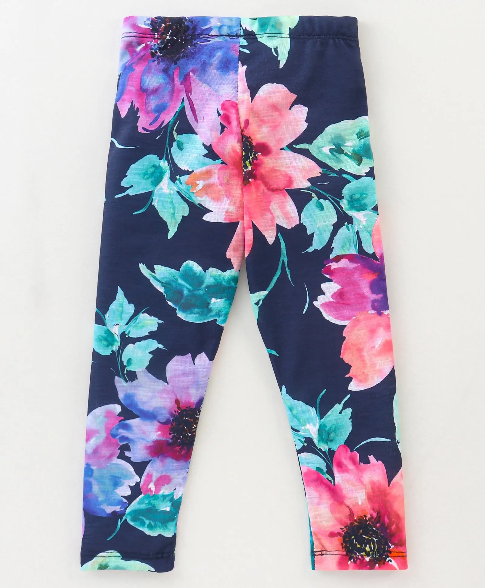 Tie Dye V Frilled Top Floral Leggings Set