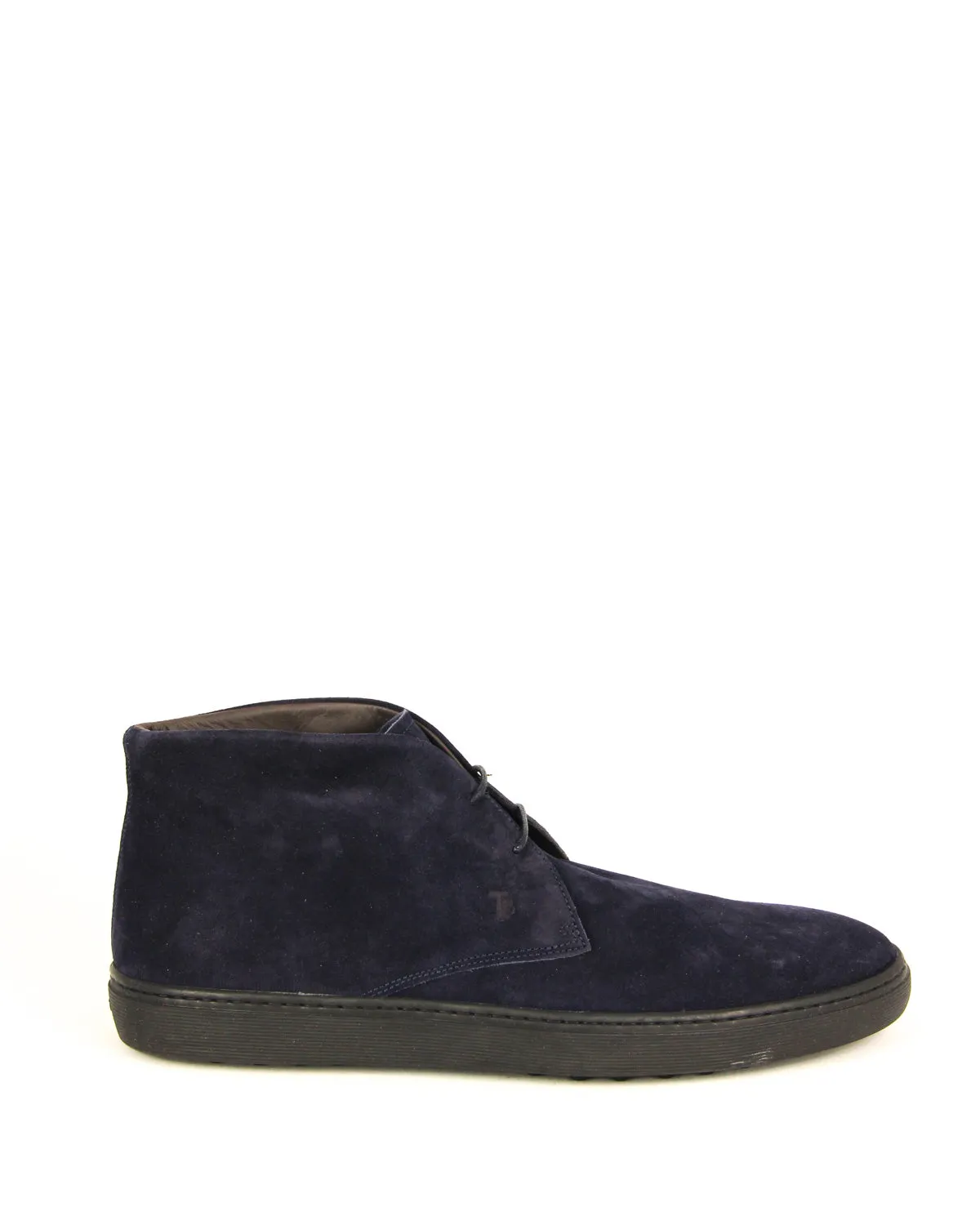 Tod's Men's Polacco Blue Denim Suede Elegant Lace Up Rounded Toe Ankle Boots