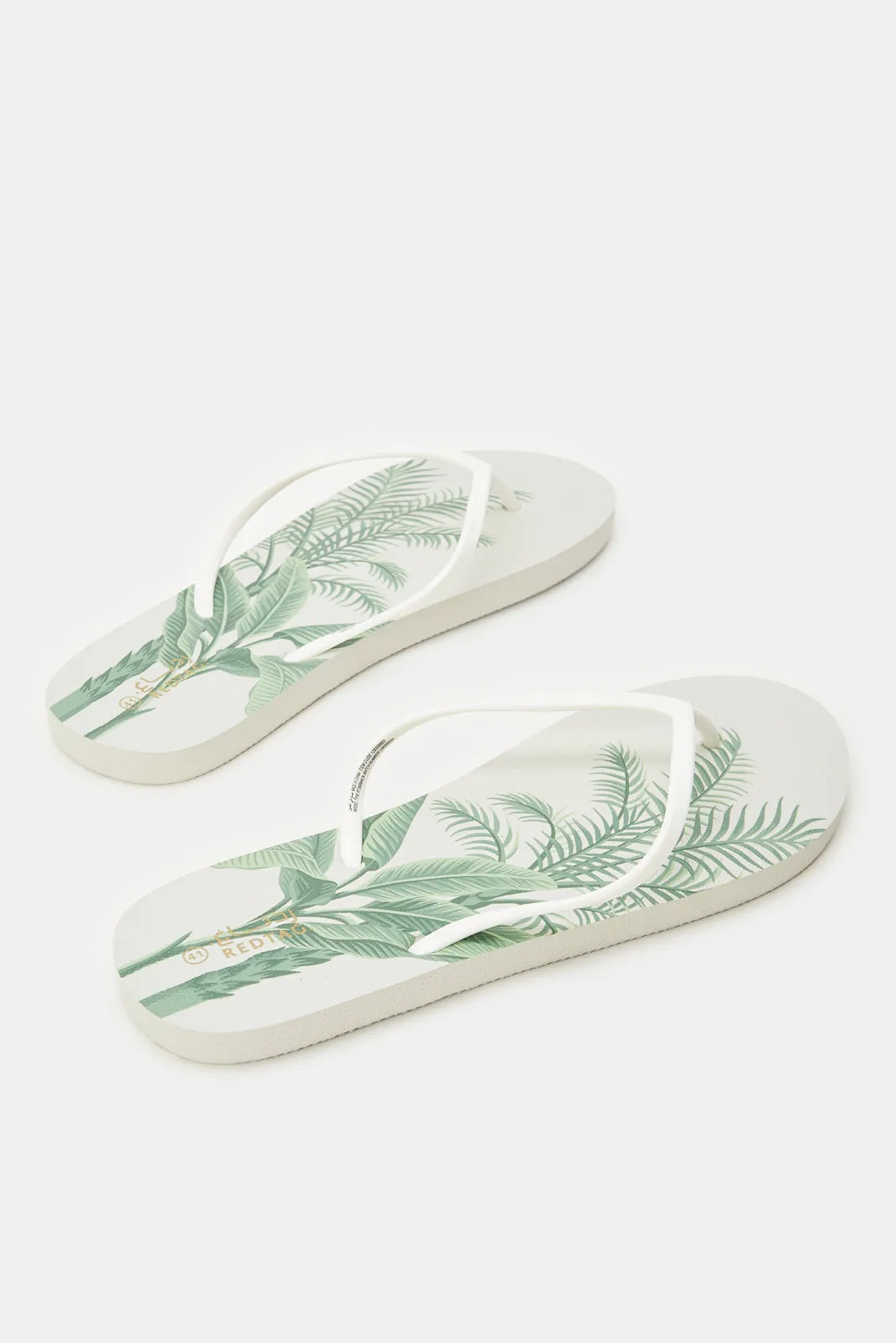 Women Ivory Printed Flip Flop