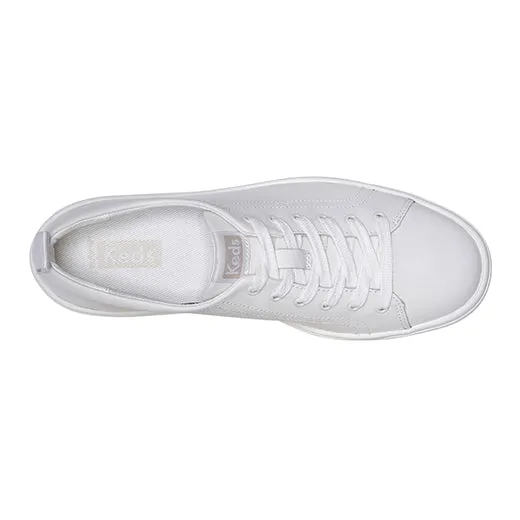 Women's Platform Skyler Leather Sneaker White (WH67872)